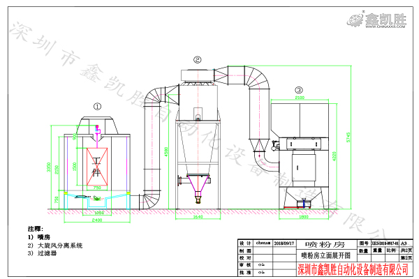 大旋风粉末回收系统图纸